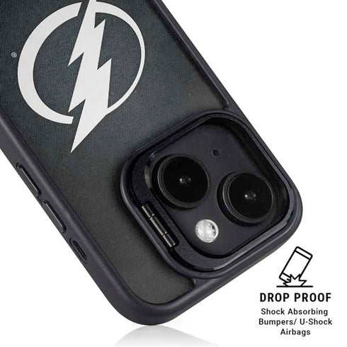 NHL Tampa Bay Lightning Black Background iPhone 14 Plus Kickstand Case
