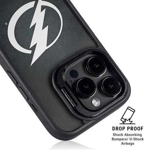 NHL Tampa Bay Lightning Black Background iPhone 14 Pro Kickstand Case