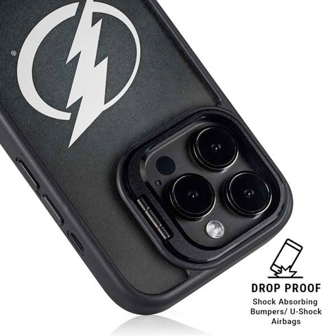 NHL Tampa Bay Lightning Black Background iPhone 14 Pro Max Kickstand Case