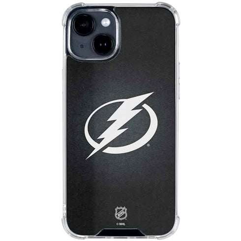 NHL Tampa Bay Lightning Black Background iPhone 15 Clear Case