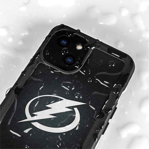NHL Tampa Bay Lightning Black Background iPhone 15 Plus Waterproof Case
