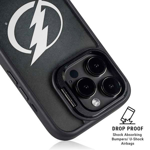NHL Tampa Bay Lightning Black Background iPhone 15 Pro Kickstand Case