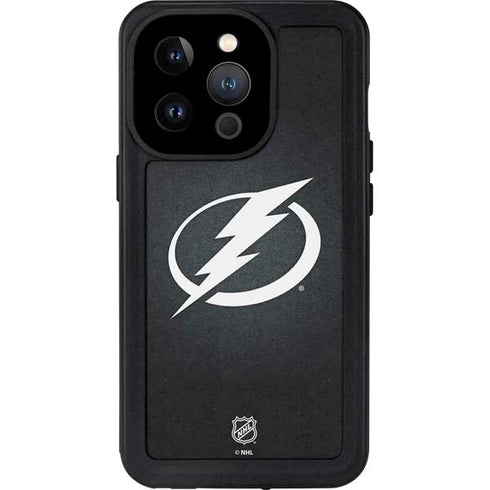 NHL Tampa Bay Lightning Black Background iPhone 15 Pro Waterproof Case