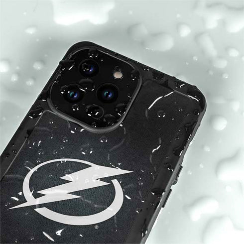 NHL Tampa Bay Lightning Black Background iPhone 15 Pro Waterproof Case