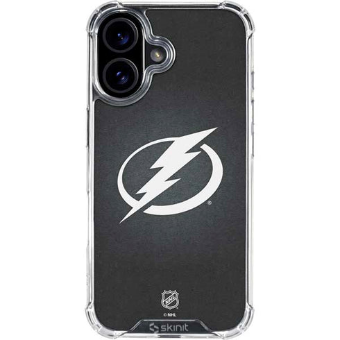 NHL Tampa Bay Lightning Black Background iPhone 16 Clear Case