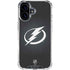 NHL Tampa Bay Lightning Black Background iPhone 16 Clear Case
