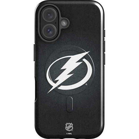 NHL Tampa Bay Lightning Black Background iPhone 16 Magsafe Impact Case