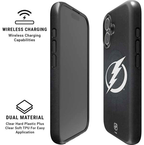 NHL Tampa Bay Lightning Black Background iPhone 16 Magsafe Impact Case