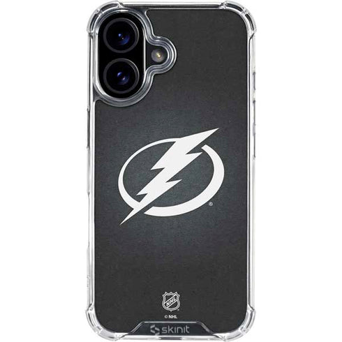 NHL Tampa Bay Lightning Black Background iPhone 16 Plus Clear Case