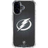 NHL Tampa Bay Lightning Black Background iPhone 16 Plus Clear Case