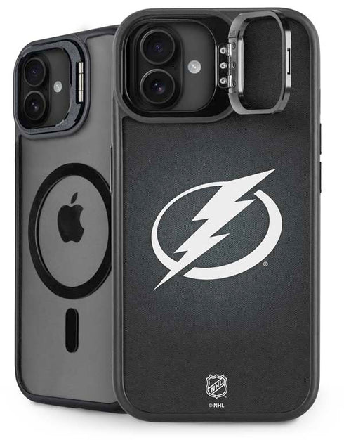 NHL Tampa Bay Lightning Black Background iPhone 16 Plus Kickstand Case
