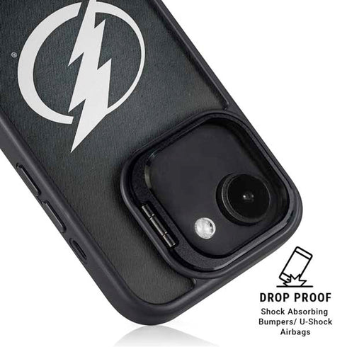 NHL Tampa Bay Lightning Black Background iPhone 16e Kickstand Case