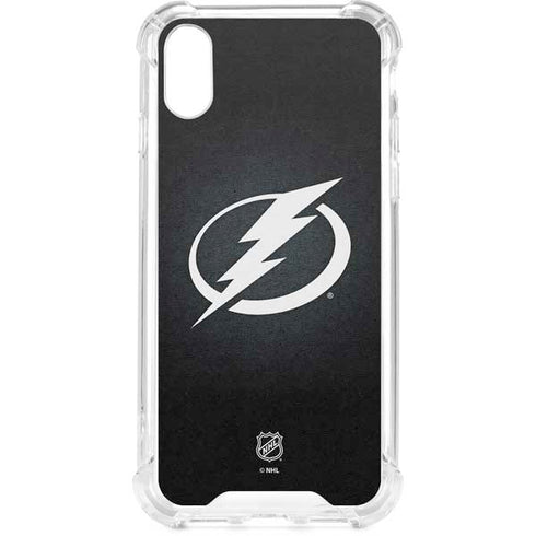 NHL Tampa Bay Lightning Black Background iPhone XS Clear Case