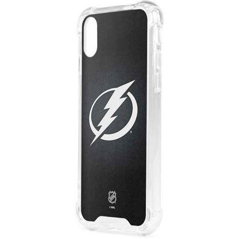 NHL Tampa Bay Lightning Black Background iPhone XS Clear Case