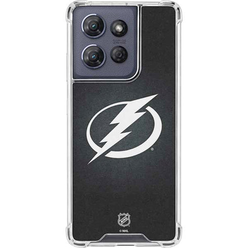 NHL Tampa Bay Lightning Black Background Moto G 5G (2025) Clear Case