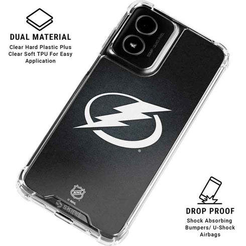 NHL Tampa Bay Lightning Black Background Moto G Power 5G (2024) Clear Case