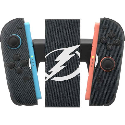 NHL Tampa Bay Lightning Black Background Nintendo Switch 2 (2025) Joy-Con Controller Skin