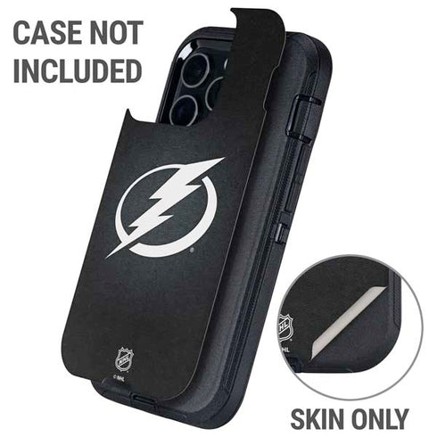 NHL Tampa Bay Lightning Black Background Otterbox Defender iPhone Skin
