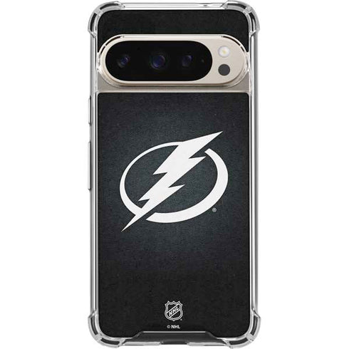 NHL Tampa Bay Lightning Black Background Pixel 9/9 Pro Clear Case