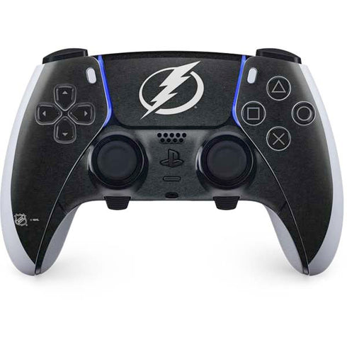 NHL Tampa Bay Lightning Black Background PS5 DualSense Edge Pro Controller Skin