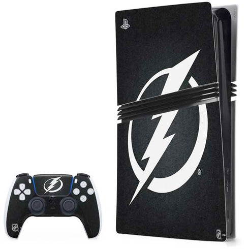 NHL Tampa Bay Lightning Black Background PS5 Pro Bundle Skin
