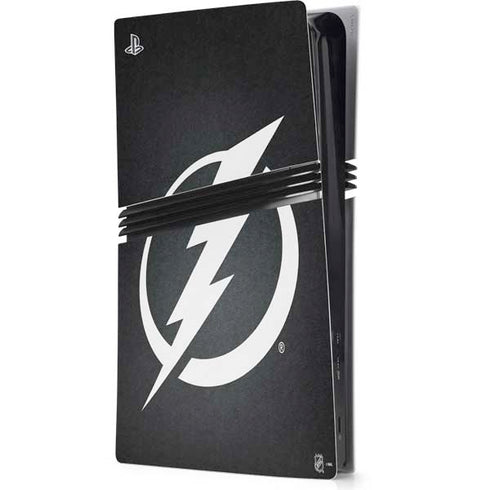 NHL Tampa Bay Lightning Black Background PS5 Pro Console Skin