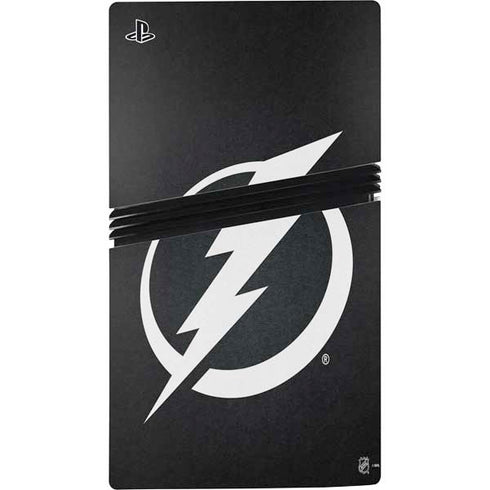 NHL Tampa Bay Lightning Black Background PS5 Pro Console Skin