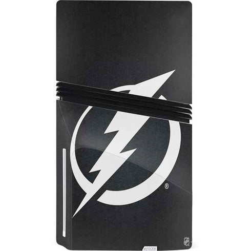 NHL Tampa Bay Lightning Black Background PS5 Pro Disk Console Skin