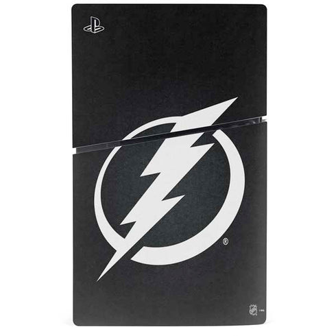NHL Tampa Bay Lightning Black Background PS5 Slim Digital Edition Console Skin