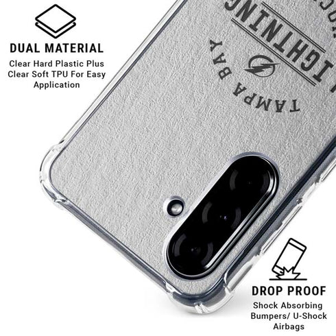 NHL Tampa Bay Lightning Black Text Galaxy A36 5G Clear Case