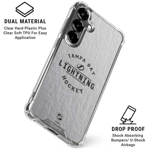 NHL Tampa Bay Lightning Black Text Galaxy S26 Clear Case