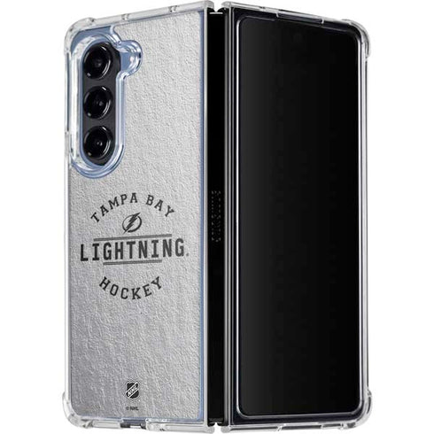 NHL Tampa Bay Lightning Black Text Galaxy Z Fold5 5G Clear Case