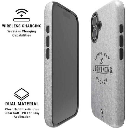 NHL Tampa Bay Lightning Black Text iPhone 16 Magsafe Impact Case