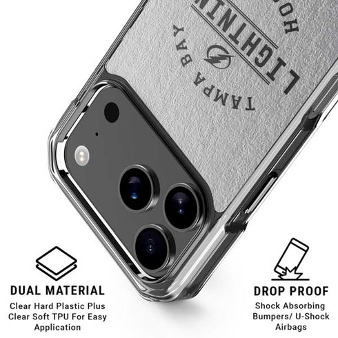 NHL Tampa Bay Lightning Black Text iPhone 18 Pro Clear Case