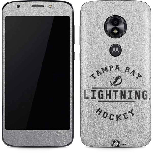 NHL Tampa Bay Lightning Black Text Moto E5 Play Skin