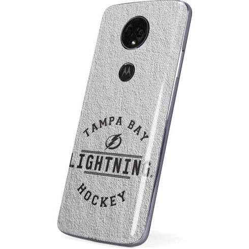 NHL Tampa Bay Lightning Black Text Moto E5 Plus Skin