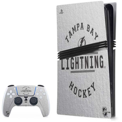 NHL Tampa Bay Lightning Black Text PS5 Pro Bundle Skin