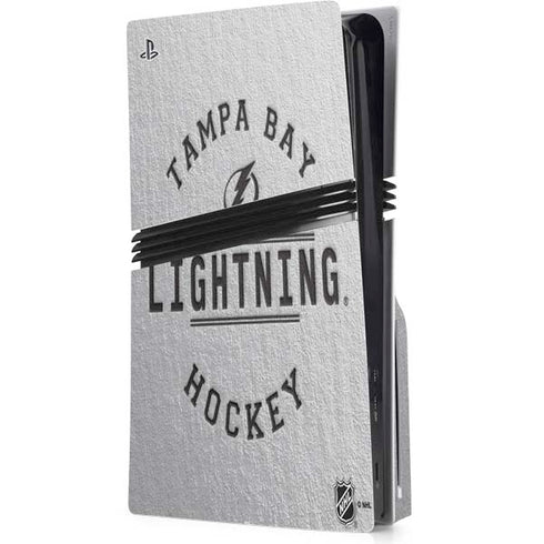 NHL Tampa Bay Lightning Black Text PS5 Pro Disk Console Skin