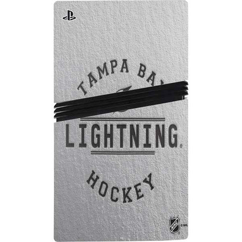 NHL Tampa Bay Lightning Black Text PS5 Pro Disk Console Skin