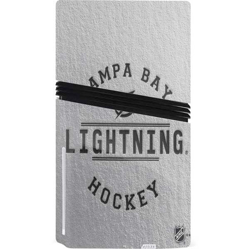 NHL Tampa Bay Lightning Black Text PS5 Pro Disk Console Skin