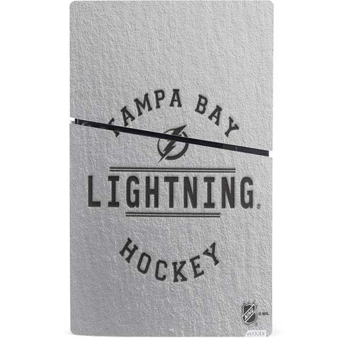 NHL Tampa Bay Lightning Black Text PS5 Slim Digital Edition Console Skin
