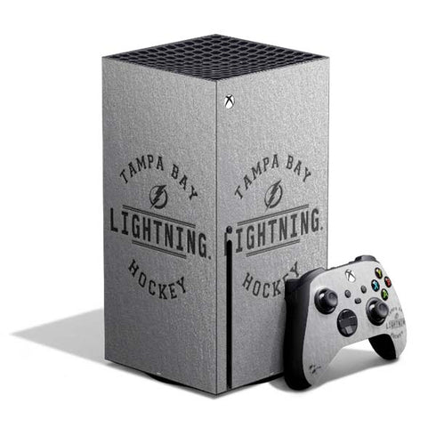NHL Tampa Bay Lightning Black Text Xbox Series X Bundle Skin