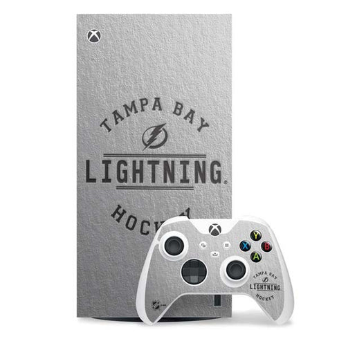 NHL Tampa Bay Lightning Black Text Xbox Series X Skins