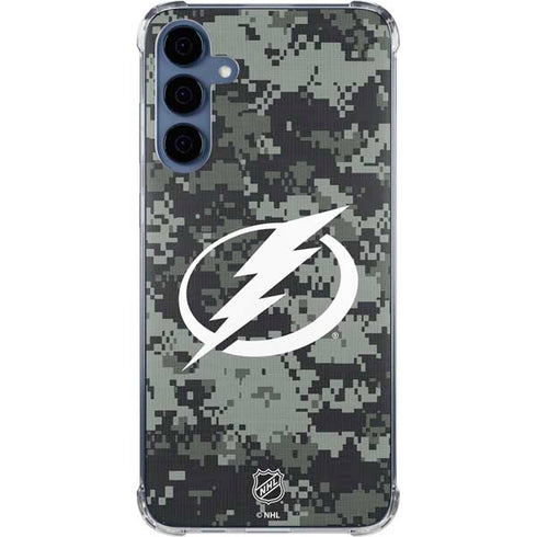 NHL Tampa Bay Lightning Camo Galaxy A55 5G Clear Case