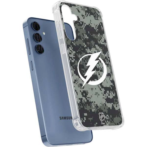 NHL Tampa Bay Lightning Camo Galaxy A55 5G Clear Case