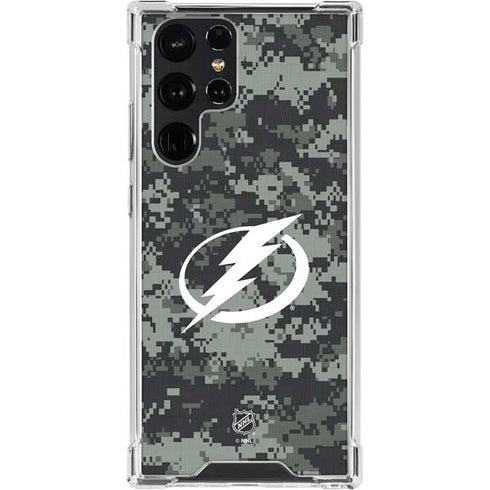 NHL Tampa Bay Lightning Camo Galaxy S23 Ultra Clear Case