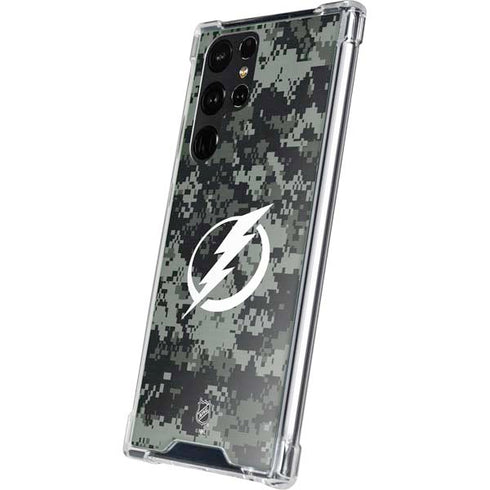NHL Tampa Bay Lightning Camo Galaxy S23 Ultra Clear Case