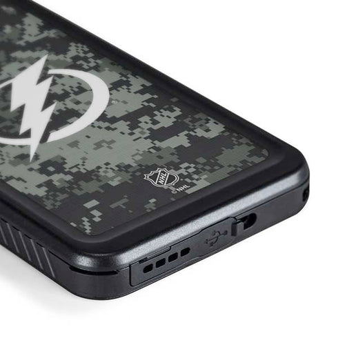 NHL Tampa Bay Lightning Camo Galaxy S24 Waterproof Case