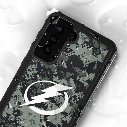 NHL Tampa Bay Lightning Camo Galaxy S24 Waterproof Case