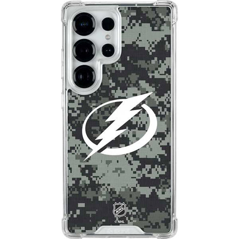 NHL Tampa Bay Lightning Camo Galaxy S25 Ultra Clear Case